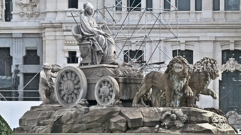 “La Cibeles”中的狮子